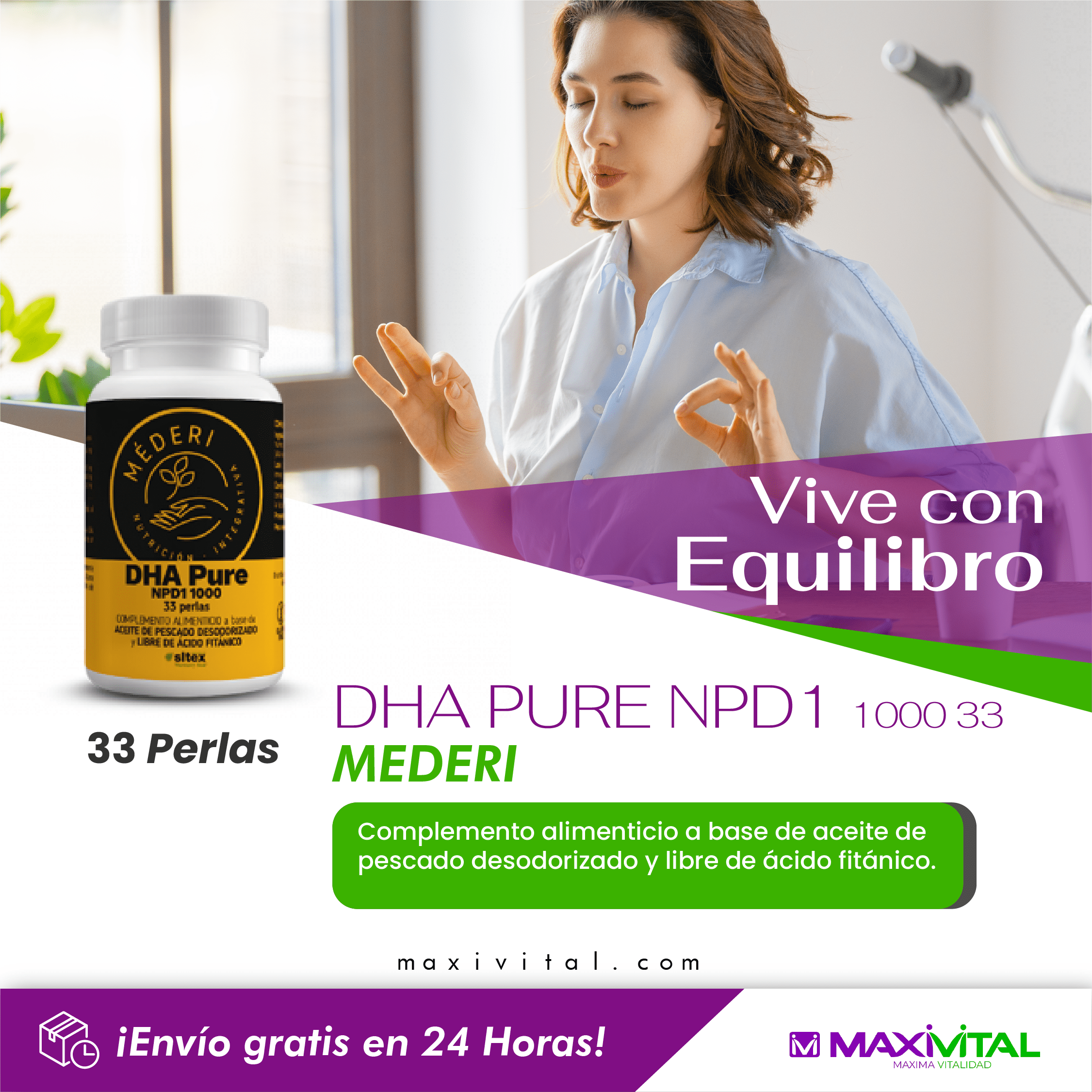 Qué es el DHA Pure NPD1 1000 33 Mederi y para qué sirve?